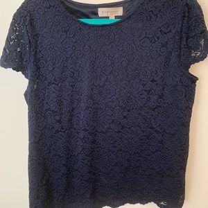 women’s philosophy navy lace top